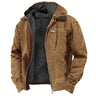 Vyrelis Winter Hooded Coat With Pockets Fashion Warm Fleece Zip-up Jacket Casual Outwear Men's Clothing